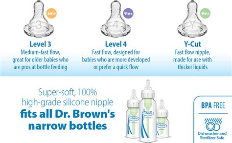 nipples for dr brown bottles|Baby Bottle Nipples – Dr. Browns